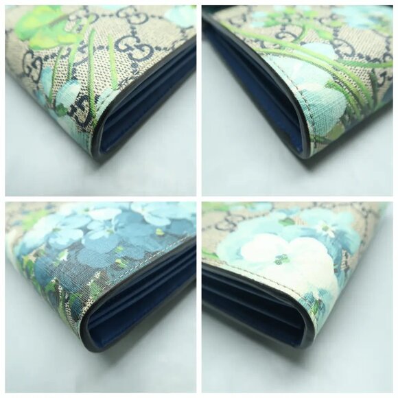 100% Auth GUCCI Dionysus Chain Wallet Blue Blooms Canvas Shoulder Bag 922-121324 - Picture 5 of 12